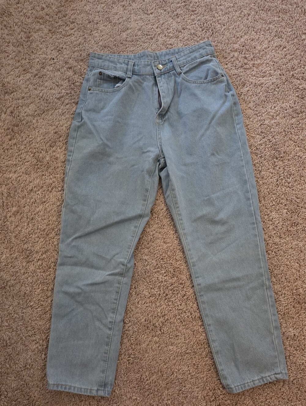 SHEIN Light Blue Baggy Mom Jeans